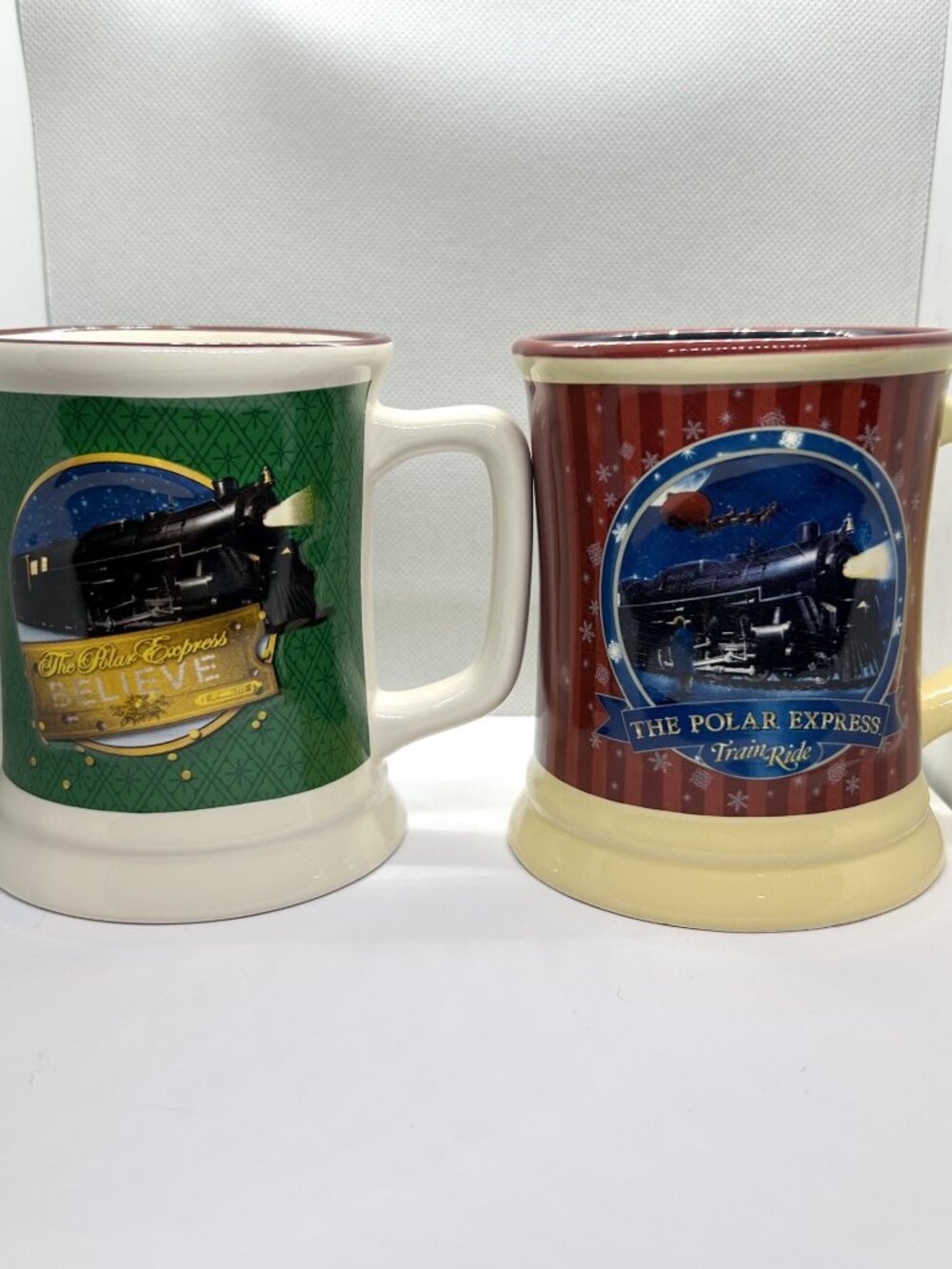 The Polar Express Mugs Set of 2 "Believe" Warner Bros. S15 S16
